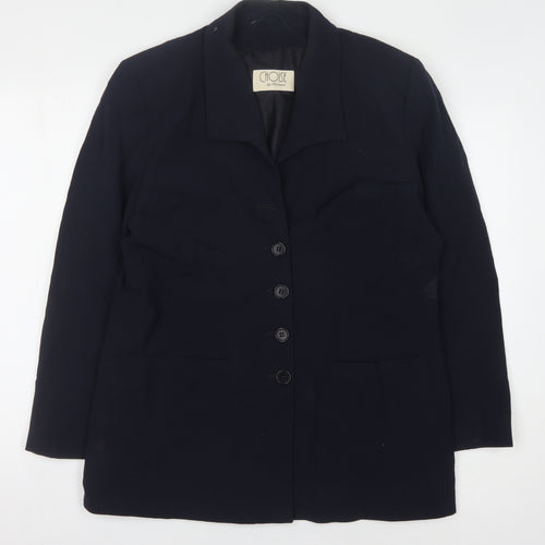 Choise by Danwear Women's Black Wool Suit Jacket Size 14