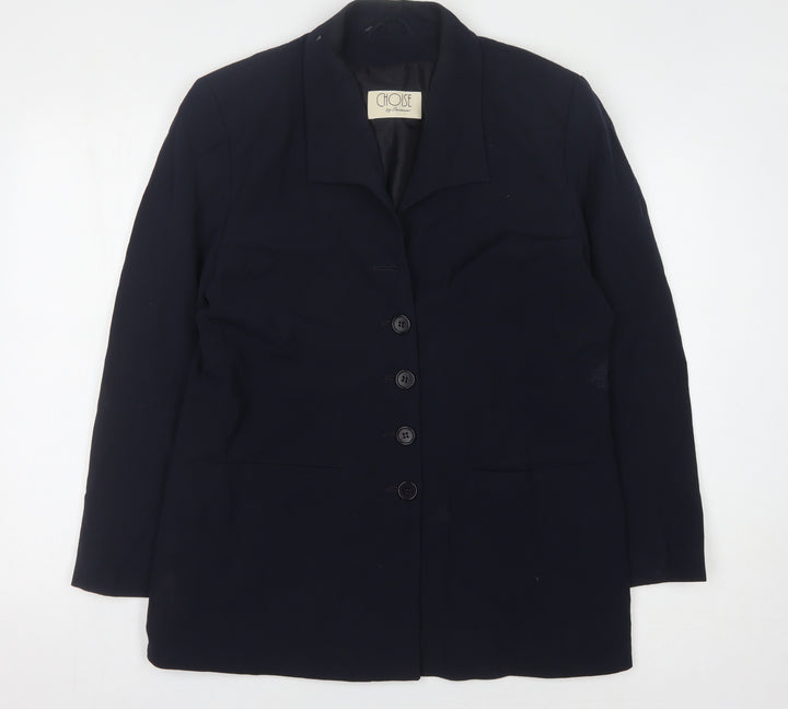 Choise by Danwear Women's Black Wool Suit Jacket Size 14