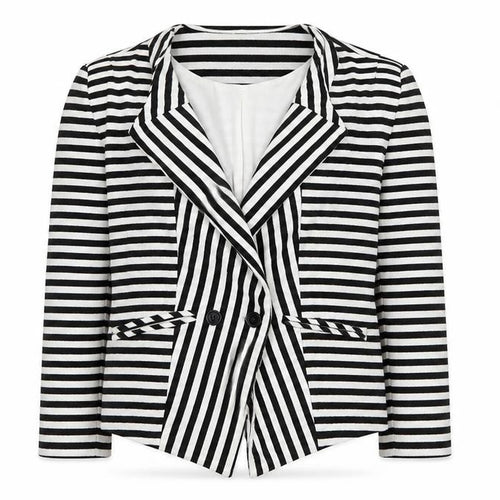 Forever 21 Women's Black/White Striped Blazer M