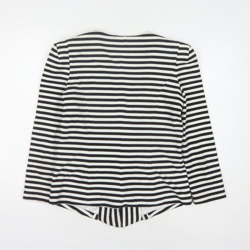 Forever 21 Women's Black/White Striped Blazer M
