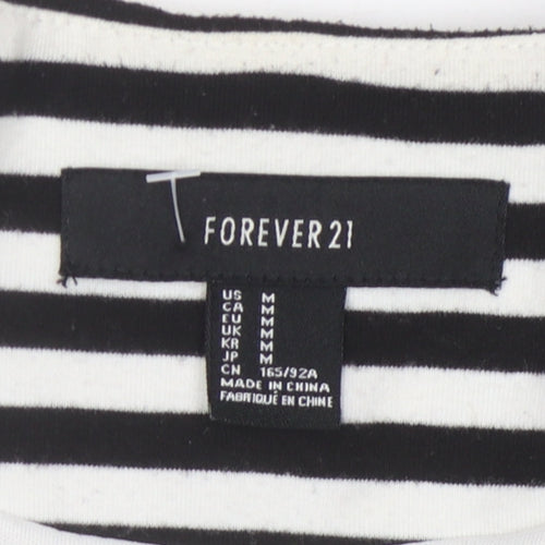 Forever 21 Women's Black/White Striped Blazer M