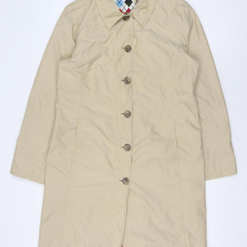 Lands' End Women's Beige Long Coat, Size S