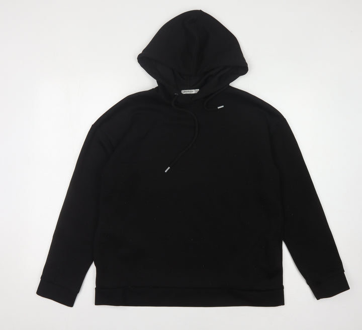 Stradivarius Women's Black Pullover Hoodie, Size S