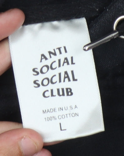 Anti Social Social Club Unisex Black Hoodie Large