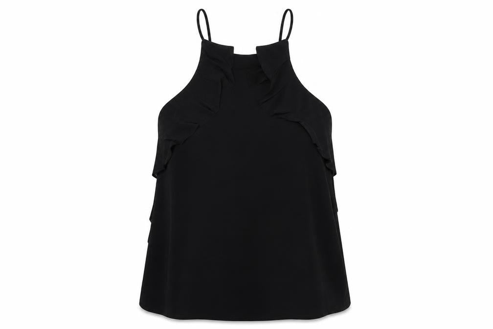 Front view of River Island Women's Black Tank Top, size 8