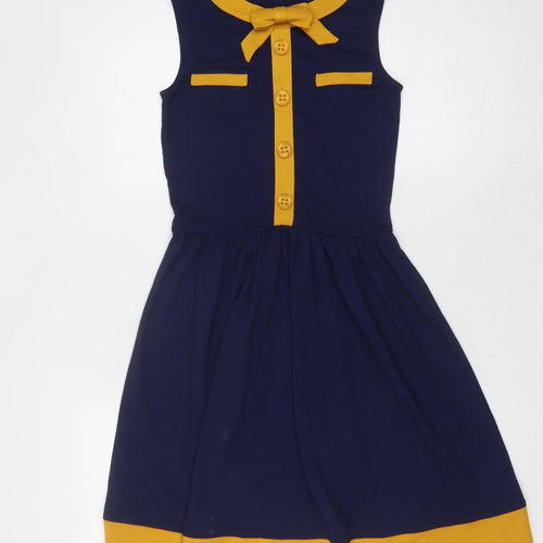 Oasis Women's Blue Sleeveless Dress XS