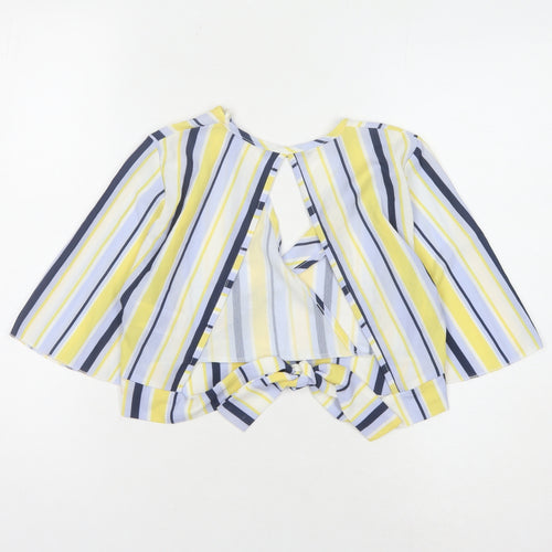 Quiz Women's Multicoloured Striped Wrap Blouse Size 6