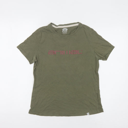 Animal Women's Green Basic Crew Neck T-Shirt Size 8