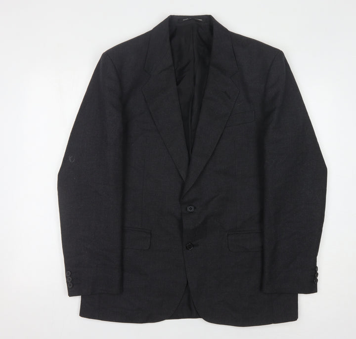 Pin Stripe Men's Grey Blazer Size 40 Regular Fit
