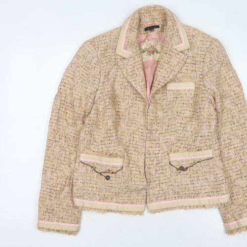 Kapalua Women's Beige Bouclé Blazer Size 16