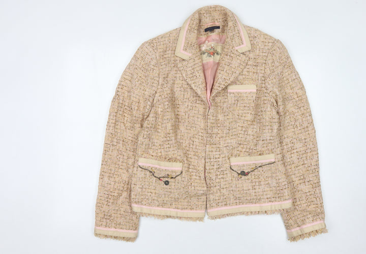 Kapalua Women's Beige Bouclé Blazer Size 16