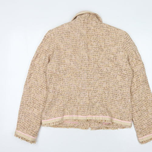 Kapalua Women's Beige Bouclé Blazer Size 16