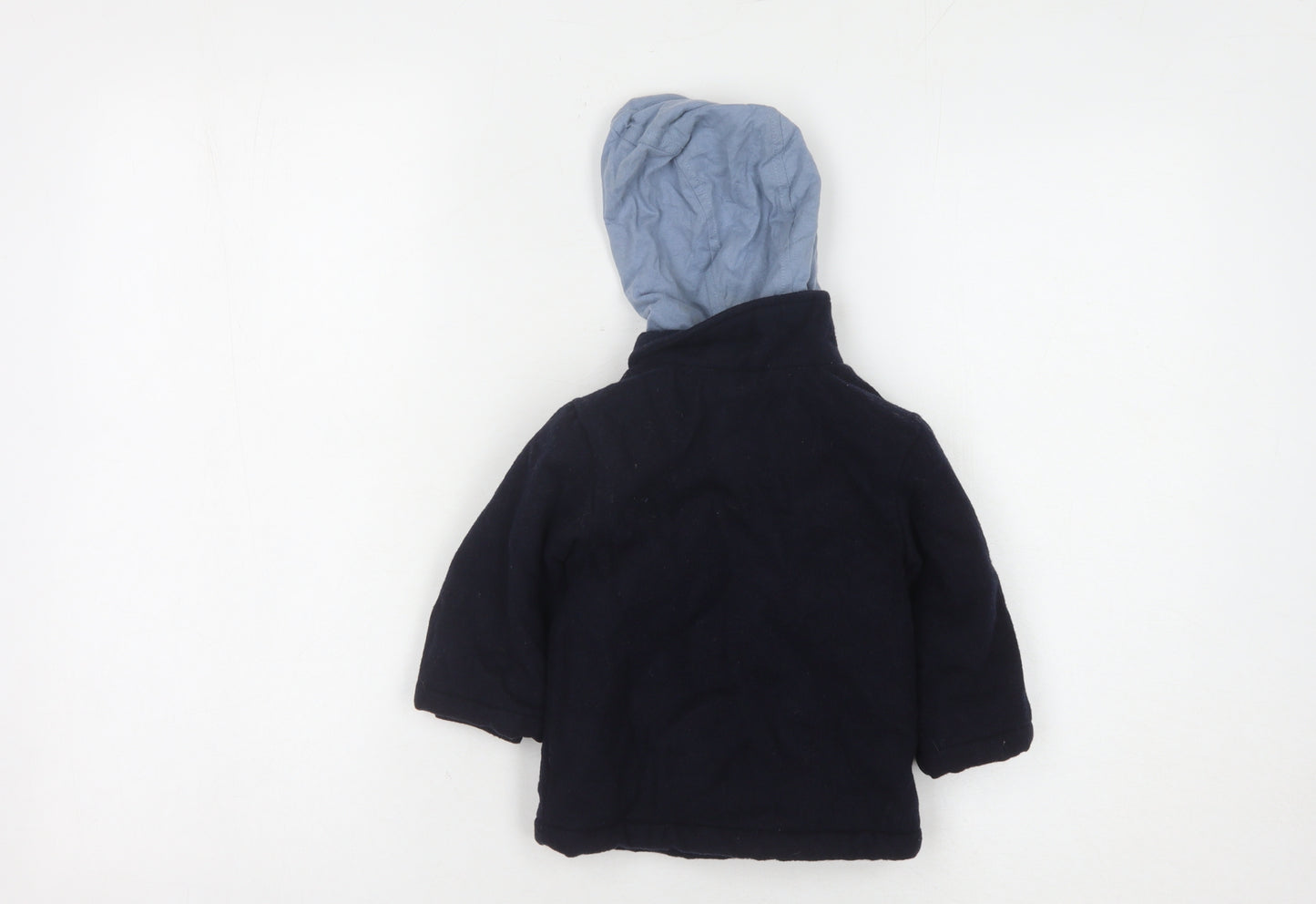 Jasper Conran Blue Unisex Baby Pea Coat 6-9 Months Hooded