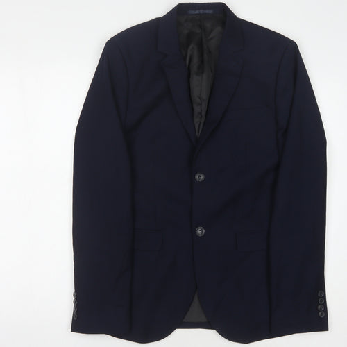 Topman Men's Blue Slim Blazer 36R