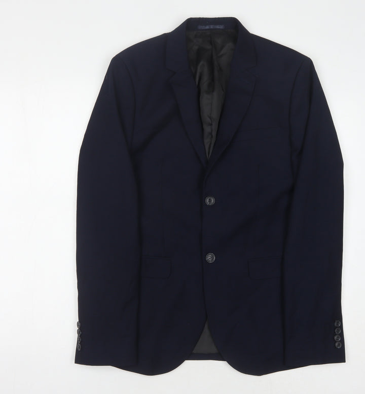 Topman Men's Blue Slim Blazer 36R