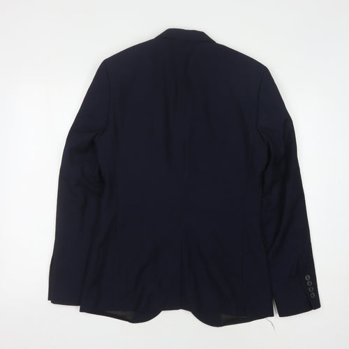 Topman Men's Blue Slim Blazer 36R