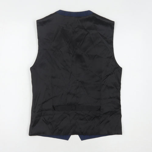 Next Men's Blue Suit Waistcoat, Size 36, Wool Blend