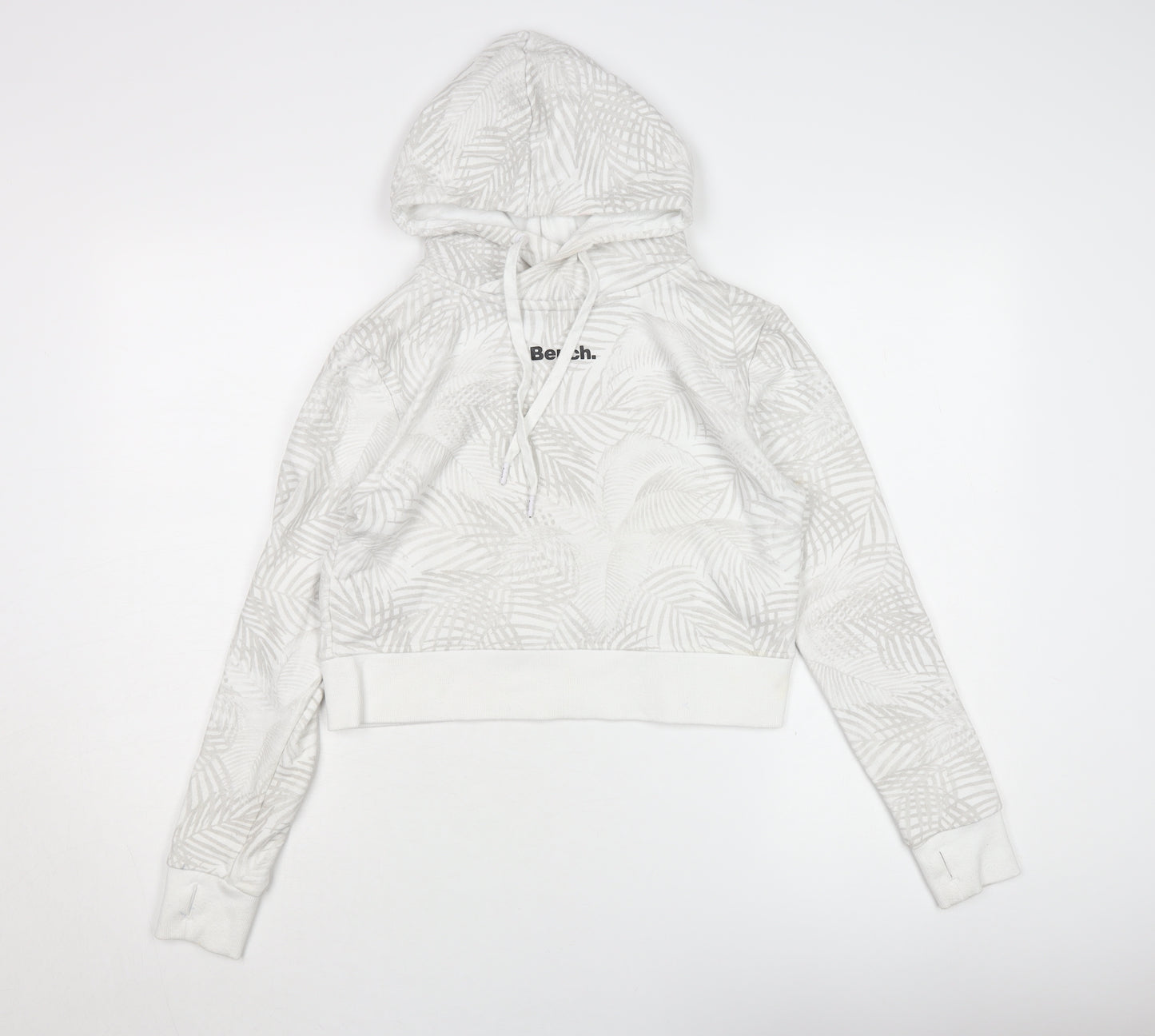 Bench Women's White Cotton Blend Pullover Hoodie Size 8