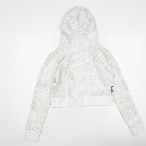 Bench Women's White Cotton Blend Pullover Hoodie Size 8