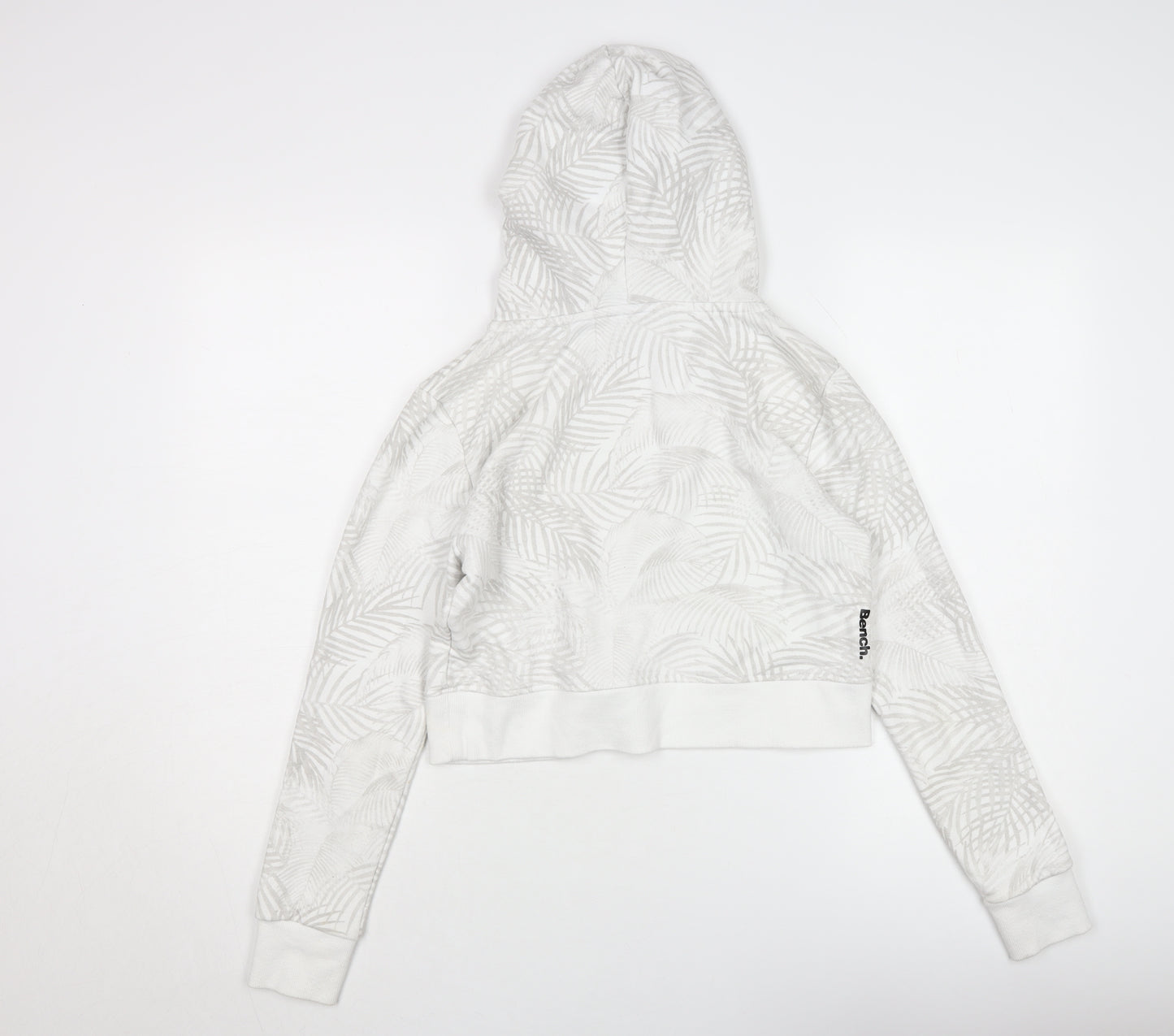 Bench Women's White Cotton Blend Pullover Hoodie Size 8