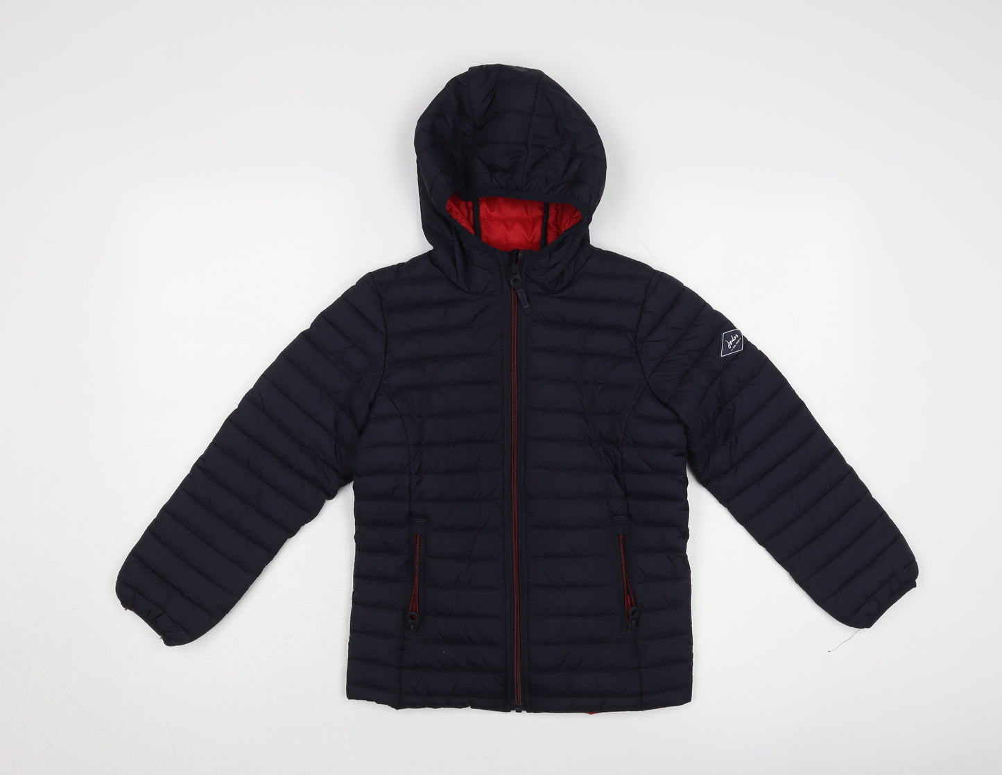 Joules Boys Blue Puffer Jacket 9 Years Winter Hooded