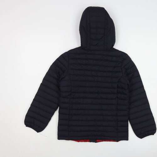 Joules Boys Blue Puffer Jacket 9 Years Winter Hooded