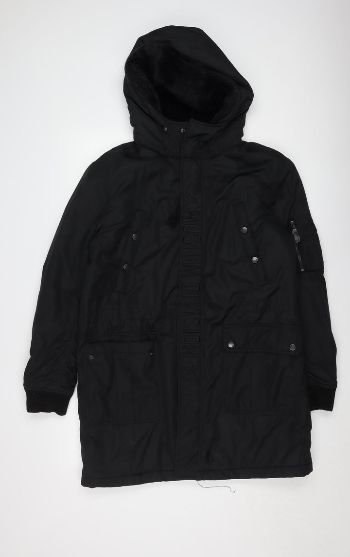 Musium Dft Women's Black Long Jacket Size 22