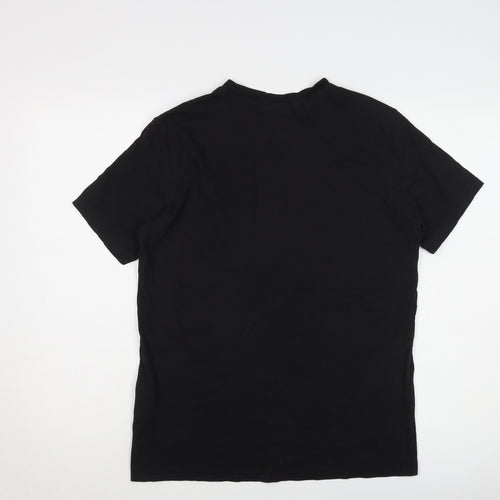 Champion Men's Black Graphic T-Shirt Medium