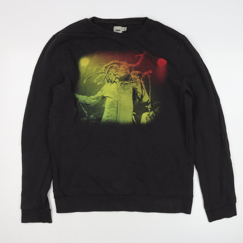 ASOS Men's Black Graphic Pullover Sweatshirt Medium