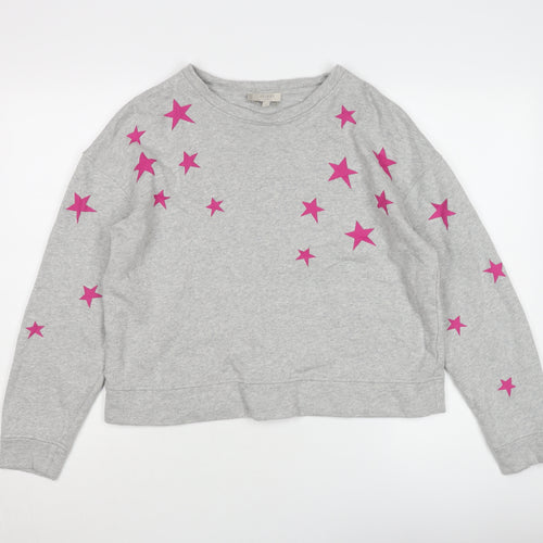 Hobbs Women's Grey Star Pullover Sweatshirt M