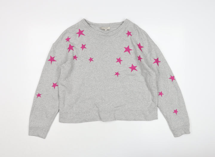 Hobbs Women's Grey Star Pullover Sweatshirt M
