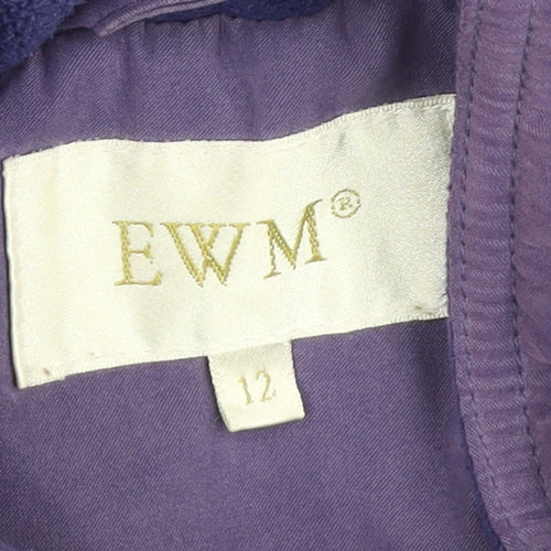 EWM Women's Purple Mid-Length Jacket Size 12