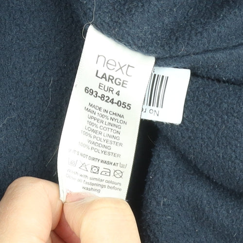 Next Men's Blue Windbreaker Jacket L