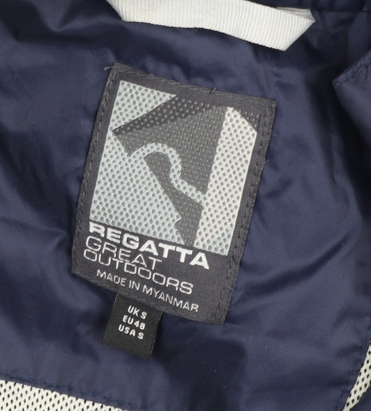 Regatta Men's Blue Hooded Windbreaker Jacket S