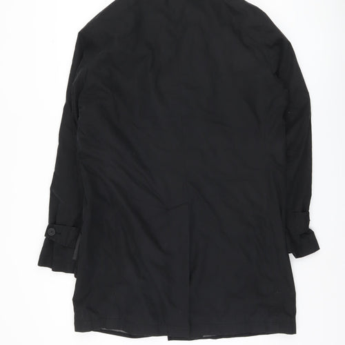 Esprit Men's Black Overcoat UK Size 36 - Collared Style
