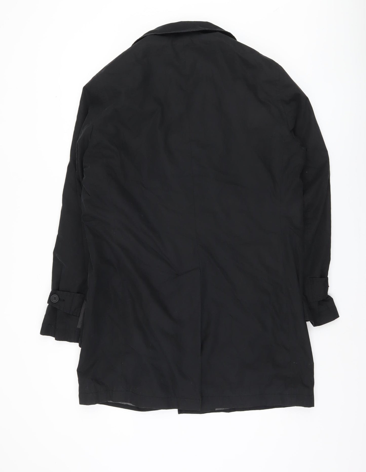 Esprit Men's Black Overcoat UK Size 36 - Collared Style