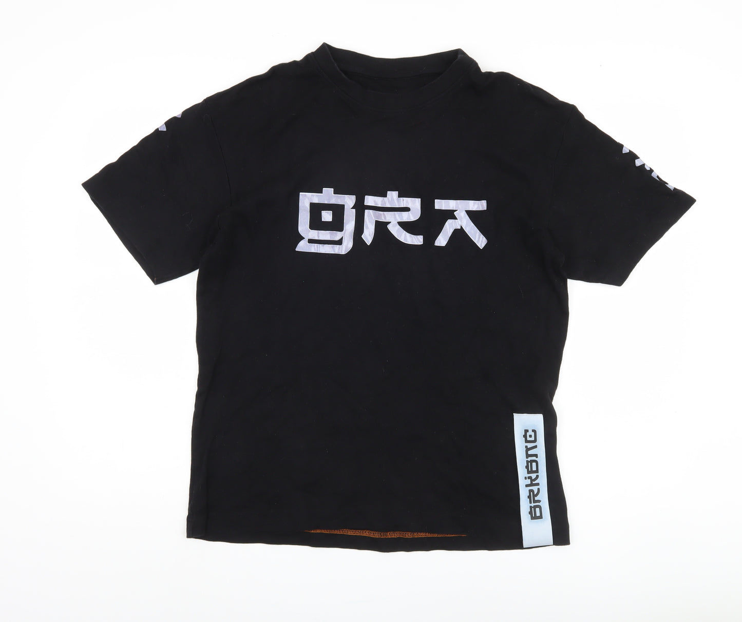 Breakbounce Men's Black Graphic Cotton T-Shirt, Size S