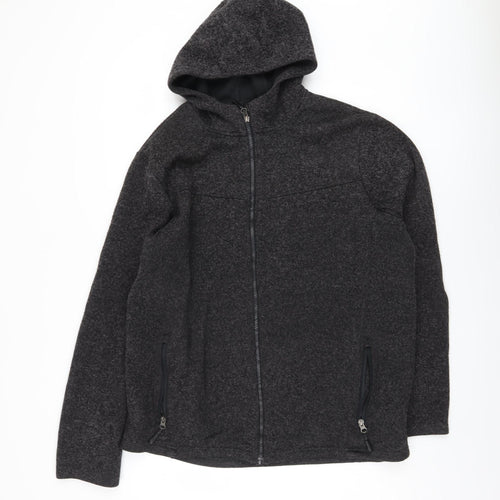Crivit Men's Grey Hooded Jacket XL Full Zip Casual