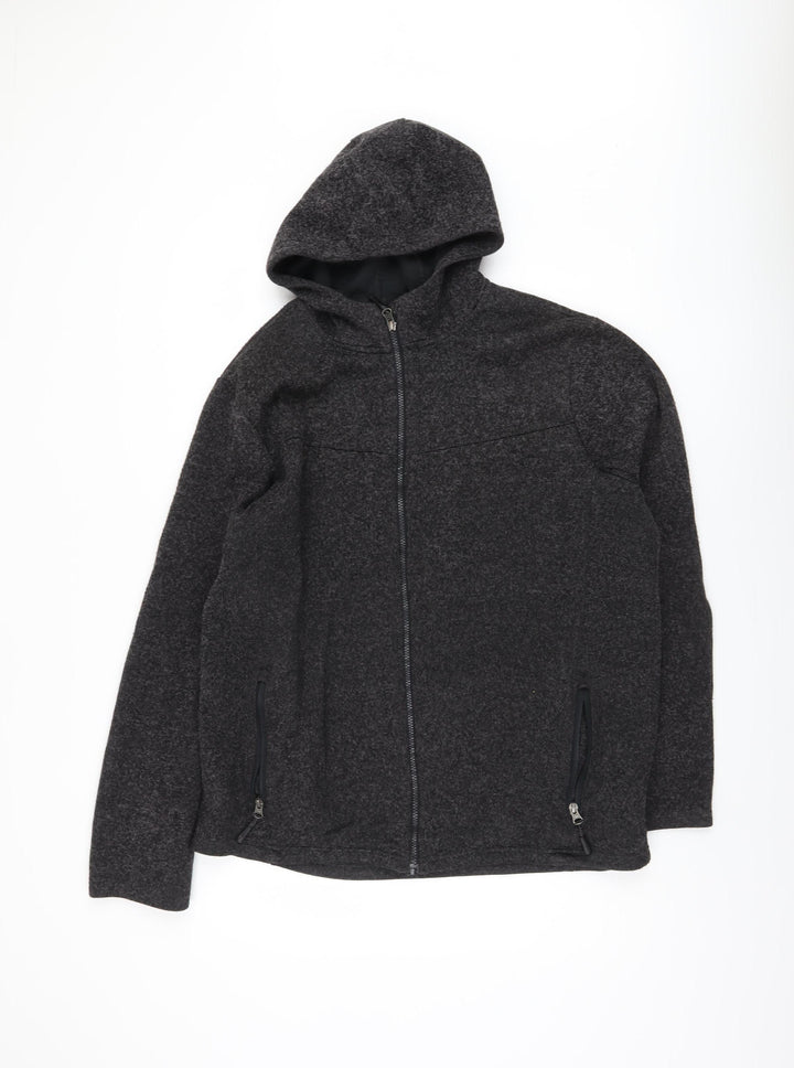 Crivit Men's Grey Hooded Jacket XL Full Zip Casual
