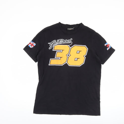Top Racers Men's Black Logo T-Shirt M