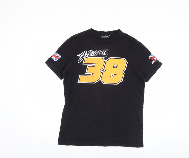 Top Racers Men's Black Logo T-Shirt M