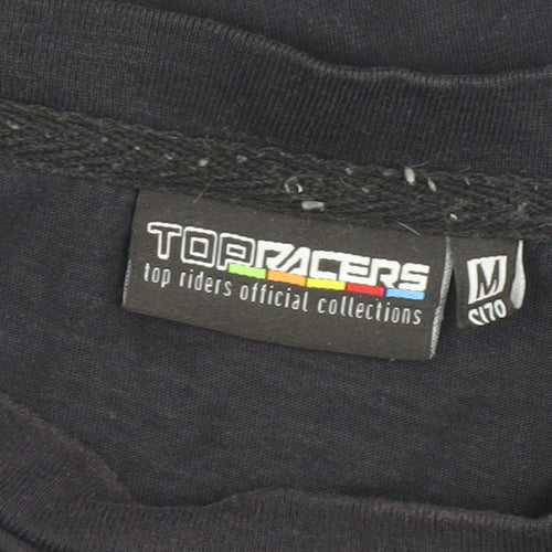 Top Racers Men's Black Logo T-Shirt M