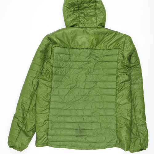 Quechua Men's Green Puffer Jacket L - Outdoor Hiking