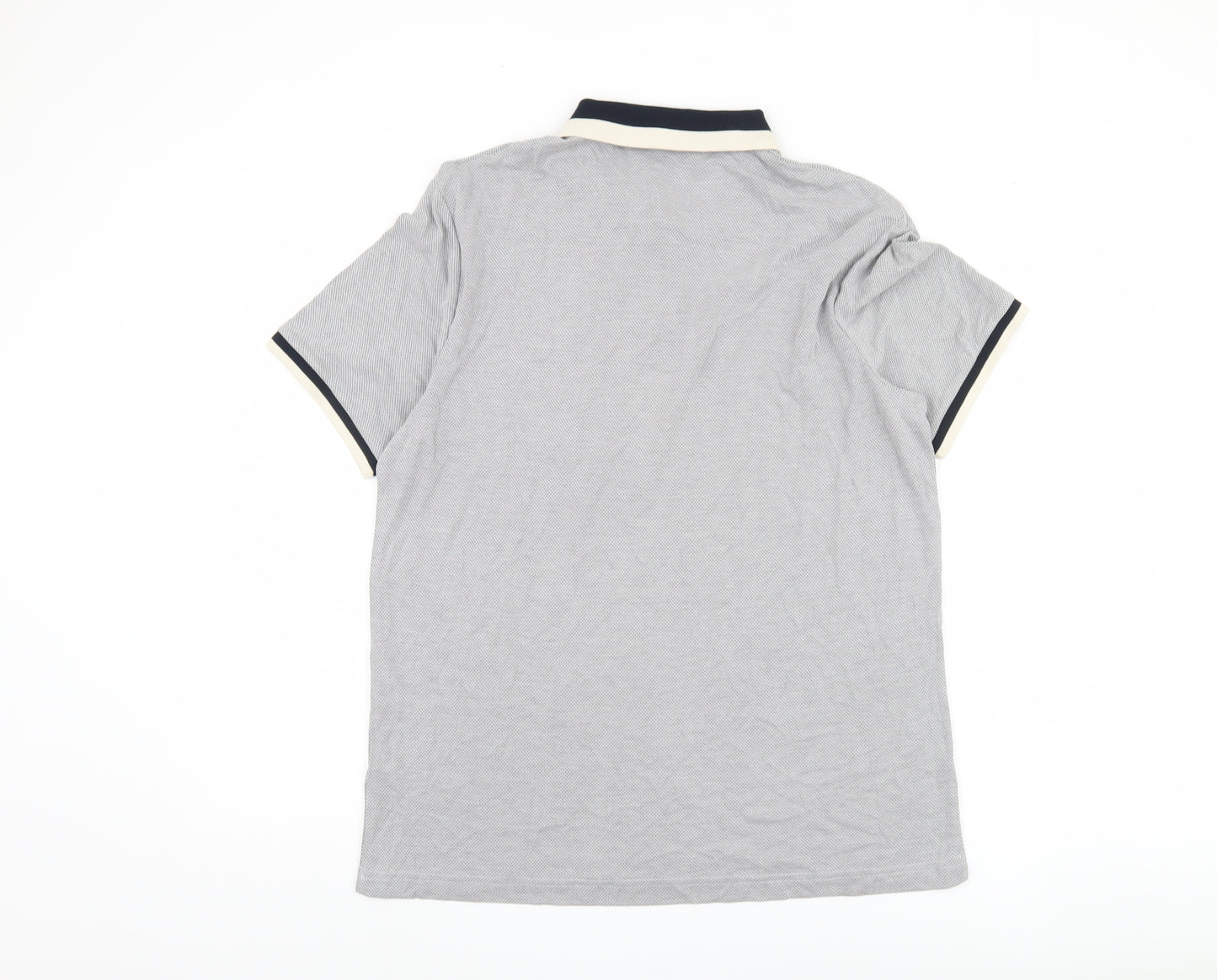 Marks and Spencer Men's Grey Polo Shirt L