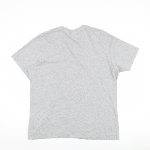Adidas Men's Grey Cotton T-Shirt Size L