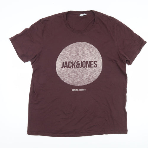 Jack & Jones Men's Brown XL Graphic T-Shirt