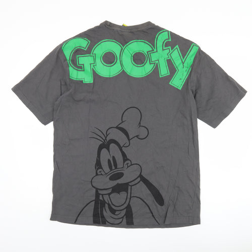 Bewakoof Men's Black Goofy Cartoon Cotton T-Shirt L