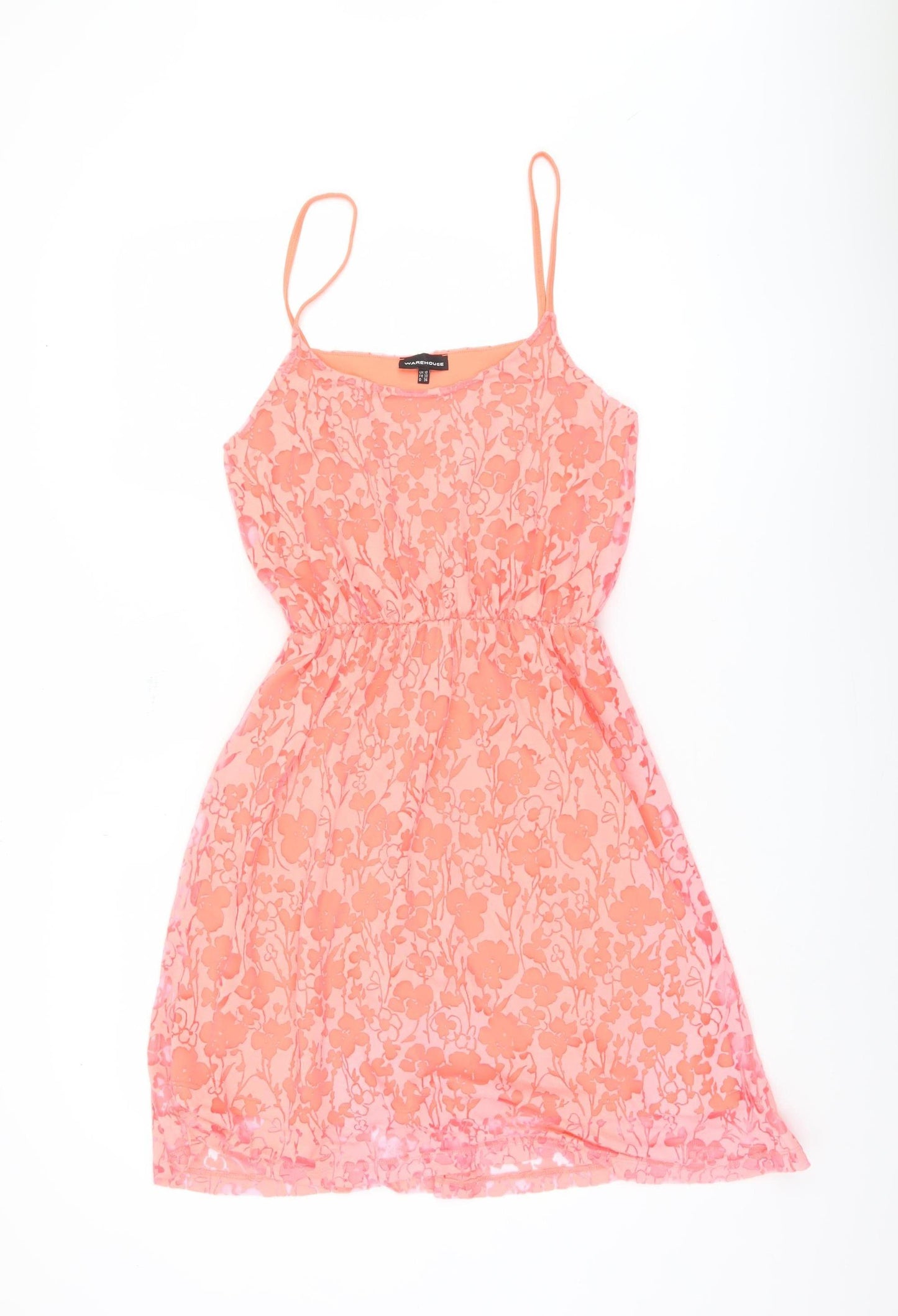 Warehouse Women's Pink Floral Dress UK 10