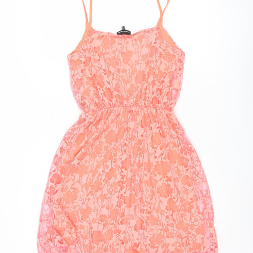 Warehouse Women's Pink Floral Dress UK 10