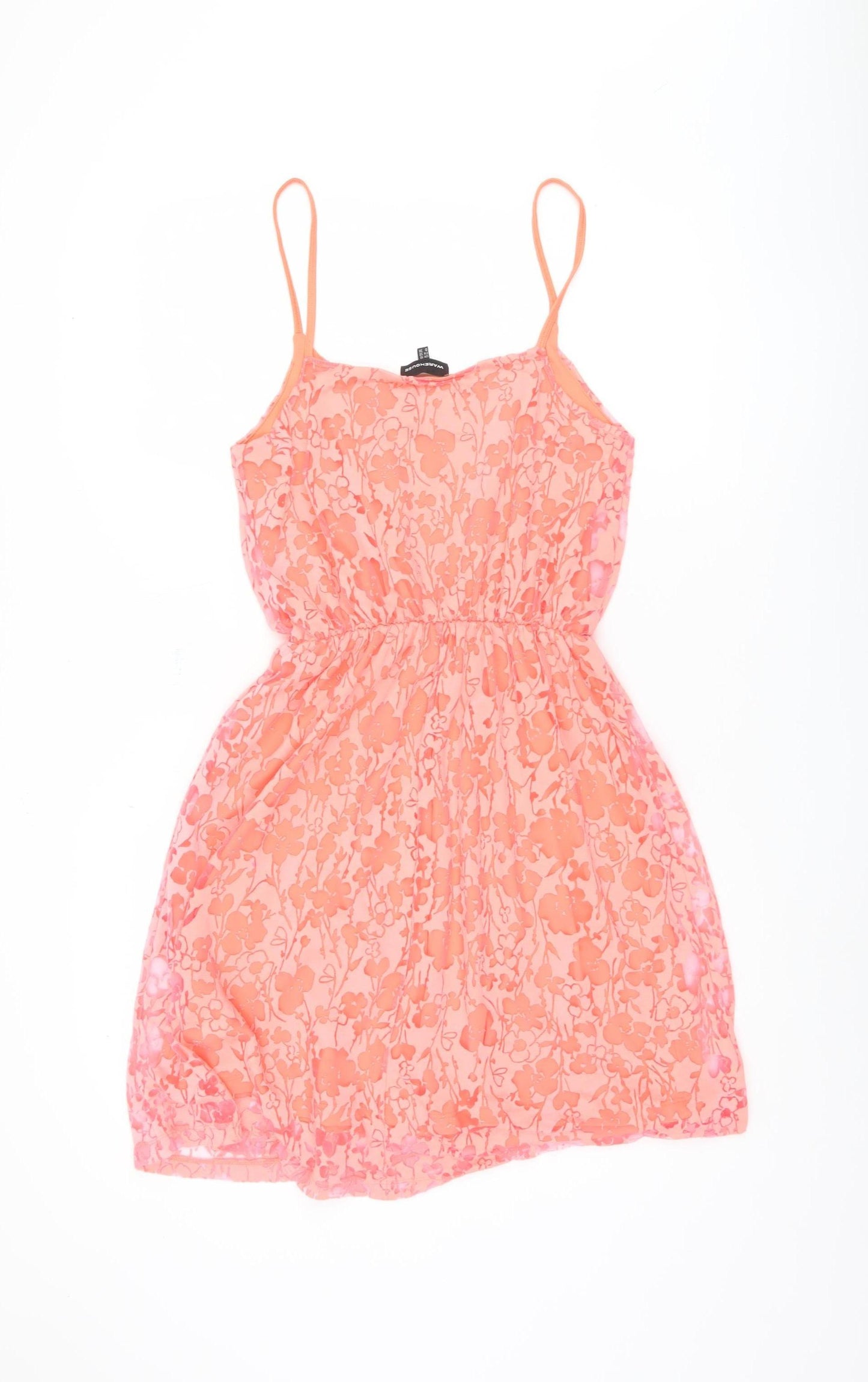 Warehouse Women's Pink Floral Dress UK 10